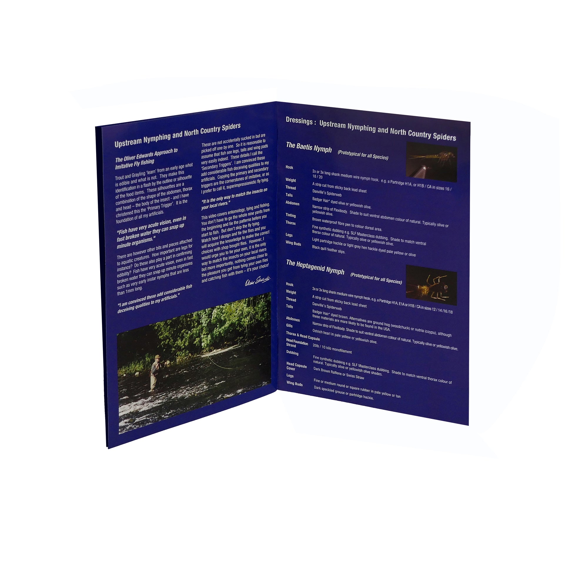 Oliver Edwards fly patterns book. Learn fishing for trout. Czech nymphing. Euro Nymphing Fly Tyers Masterclass