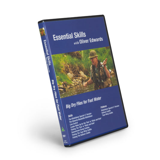 Essential Skills with Oliver Edwards DVD - Big Dry Flies for Fast Water. Fishing the Klinkhamer